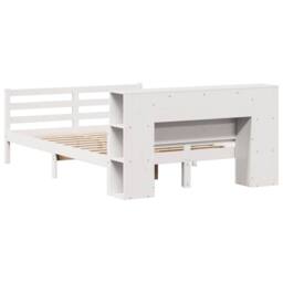 Berkfield Home Decorative Bookcase Bed without Mattress White 140x200 cm Solid W - thumbnail 6