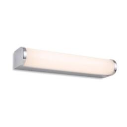 Netlighting Bravo Bathroom LED Wall Light 300mm Chrome with Opal Diffuser IP44 in Grey