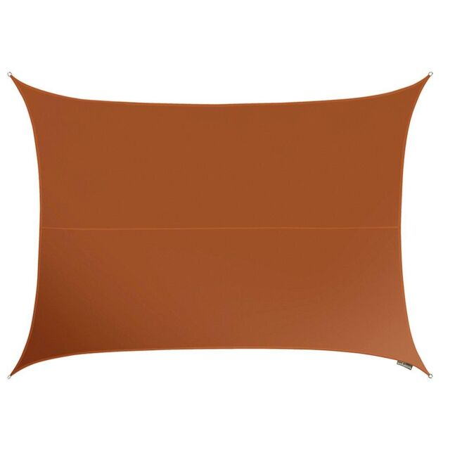 Primrose 4m x 3m Waterproof Patio Sun Shade Sail Canopy 98% UV Block Free Rope in Terracotta - image 1