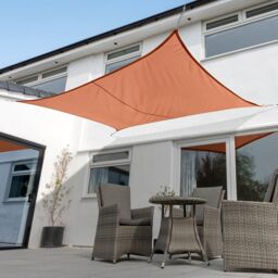 Primrose 4m x 3m Waterproof Patio Sun Shade Sail Canopy 98% UV Block Free Rope in Terracotta - thumbnail 2