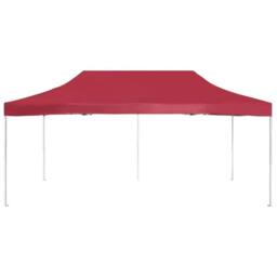 Berkfield Home Professional Folding Party Tent Aluminium 6x3 m Wine Red - thumbnail 1
