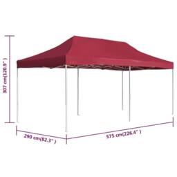 Berkfield Home Professional Folding Party Tent Aluminium 6x3 m Wine Red - thumbnail 8