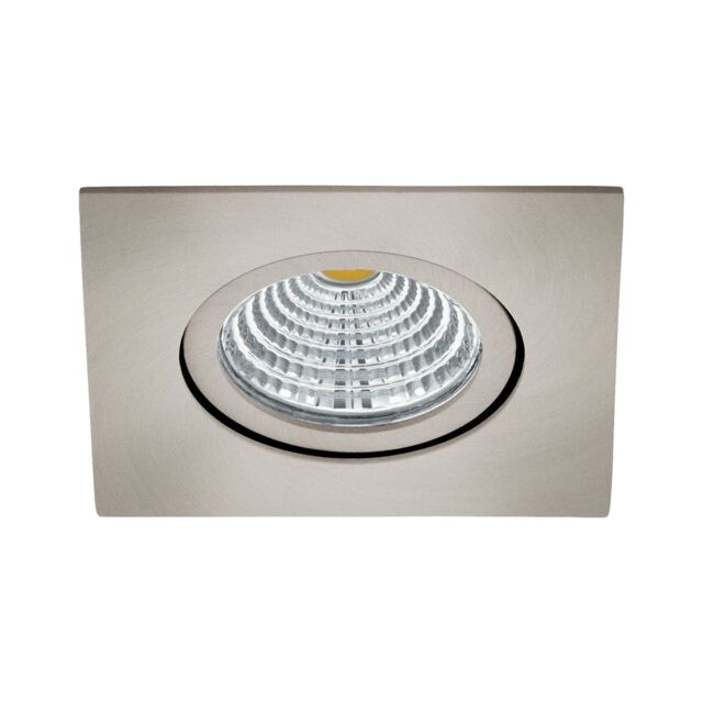 Loops Wall / Ceiling Recess Square Downlight Satin Nickel Spotlight 6W Built in LED in Metallics - image 1
