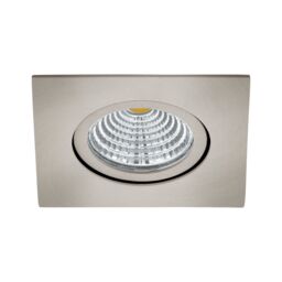 Loops Wall / Ceiling Recess Square Downlight Satin Nickel Spotlight 6W Built in LED in Metallics - thumbnail 1