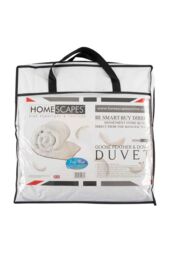 Homescapes Kids 10.5 Tog Goose Feather & Down Duvet in White - Size: Cot Bed - thumbnail 1