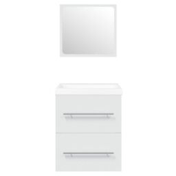 Berkfield Home Sink Cabinet with Built-in Basin White Engineered Wood - thumbnail 6