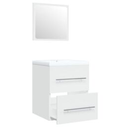 Berkfield Home Sink Cabinet with Built-in Basin White Engineered Wood - thumbnail 5
