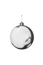 KDMD Silver Shiny Shatterproof Bauble x1 20cm - thumbnail 2