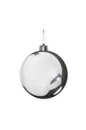 KDMD Silver Shiny Shatterproof Bauble x1 20cm - thumbnail 1