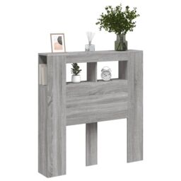 Berkfield Home LED Headboard Grey Sonoma 100x18.5x103.5 cm Engineered Wood - thumbnail 5