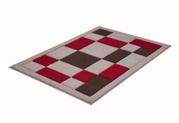 Smart Living Modern Hand Carved Multicolour Soft Thick Area Rug - Havana in Red - Size: 60 cm x 220 cm - thumbnail 5