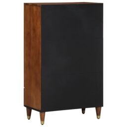 Berkfield Home Highboard 60x33x100 cm Solid Wood Mango in Brown - Size: 60 x 33 x 100 cm - thumbnail 5