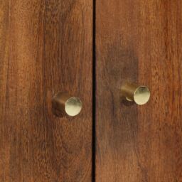 Berkfield Home Highboard 60x33x100 cm Solid Wood Mango in Brown - Size: 60 x 33 x 100 cm - thumbnail 7