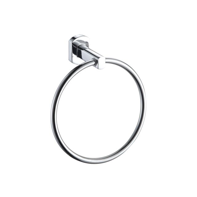 Showerdrape Admiralty Chrome Stainless Steel Wall Mounted Towel Ring in Silver - image 1