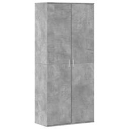 Berkfield Home Shoe Cabinet Concrete Grey 80x39x178 cm Engineered Wood - Size: 80 x 39 x 178 cm - thumbnail 1