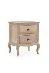 Julian Bowen Camille French Style 2 Drawer Bedside Table in Light Oak - thumbnail 3