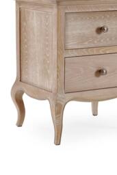 Julian Bowen Camille French Style 2 Drawer Bedside Table in Light Oak - thumbnail 7