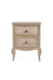 Julian Bowen Camille French Style 2 Drawer Bedside Table in Light Oak - thumbnail 5