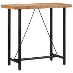 Berkfield Home Bar Table 110x55x107 cm Solid Wood Acacia & Iron in Brown - Size: 110 x 55 x 107 cm - thumbnail 1