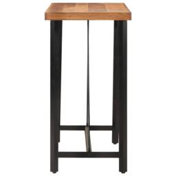 Berkfield Home Bar Table 110x55x107 cm Solid Wood Acacia & Iron in Brown - Size: 110 x 55 x 107 cm - thumbnail 3