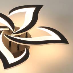 Pheashine Black 60cm Petal LED Ceiling Light 60W 3000K Warm White Acrylic - thumbnail 3