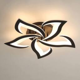 Pheashine Black 60cm Petal LED Ceiling Light 60W 3000K Warm White Acrylic - thumbnail 1