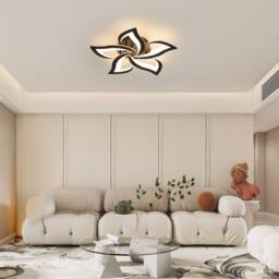 Pheashine Black 60cm Petal LED Ceiling Light 60W 3000K Warm White Acrylic - thumbnail 7
