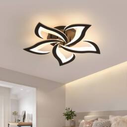 Pheashine Black 60cm Petal LED Ceiling Light 60W 3000K Warm White Acrylic - thumbnail 2