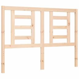 Berkfield Home Beautiful Bed Frame with Headboard 140x190 cm Solid Wood in Light Tan - thumbnail 9