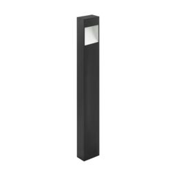 Loops IP44 Outdoor Pedestal Light Anthracite Tall Square Post 10W Built in LED - thumbnail 1