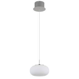 Netlighting Quintara Dome Pendant Nickel Matt Opal Glass Shade LED 3000K in Grey - thumbnail 2
