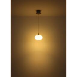 Netlighting Quintara Dome Pendant Nickel Matt Opal Glass Shade LED 3000K in Grey - thumbnail 5