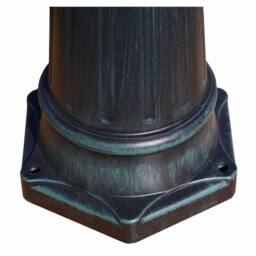 Berkfield Home Decorative Garden Light Post 3-arms 230 cm Dark Green/Black Aluminium in Green - thumbnail 6