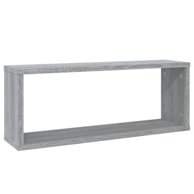 Berkfield Home Wall Cube Shelves 2 pcs Grey Sonoma 60x15x23 cm Engineered Wood - Size: 60 x 15 x 23 cm - image 1