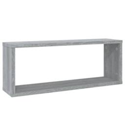 Berkfield Home Wall Cube Shelves 2 pcs Grey Sonoma 60x15x23 cm Engineered Wood - Size: 60 x 15 x 23 cm - thumbnail 1