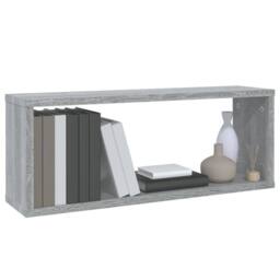 Berkfield Home Wall Cube Shelves 2 pcs Grey Sonoma 60x15x23 cm Engineered Wood - Size: 60 x 15 x 23 cm - thumbnail 7