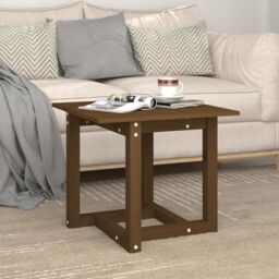 Berkfield Home Coffee Table Honey Brown 50x50x45 cm Solid Wood Pine - Size: 50 x 50 x 45 cm - thumbnail 4