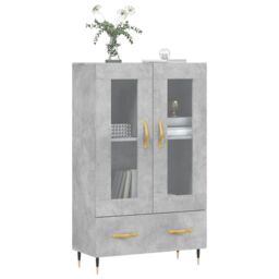 Berkfield Home Highboard Concrete Grey 69.5x31x115 cm Engineered Wood - thumbnail 3