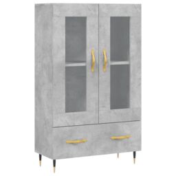 Berkfield Home Highboard Concrete Grey 69.5x31x115 cm Engineered Wood - thumbnail 2