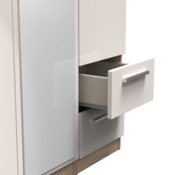 Ready Assembled 2 U Windsor Triple Mirror + Drawer Wardrobe (Ready Assembled) in Beige - thumbnail 7