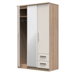 Ready Assembled 2 U Windsor Triple Mirror + Drawer Wardrobe (Ready Assembled) in Beige - thumbnail 5