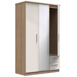 Ready Assembled 2 U Windsor Triple Mirror + Drawer Wardrobe (Ready Assembled) in Beige - thumbnail 6