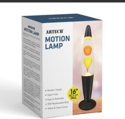 "Trendi 16"" Yellow Wax Motion Lamp with Aluminum Base - Size: 16 inches" - thumbnail 2