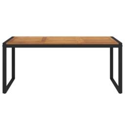 Berkfield Home Garden Table with U-shaped Legs 180x90x75 cm Solid Wood Acacia in Brown - Size: 180 x 90 x 75 cm - thumbnail 3