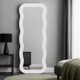Home Garden Direct Paola Wavy Mirror Full Length 70x180cm in White - Size: 70x180 cm - thumbnail 1