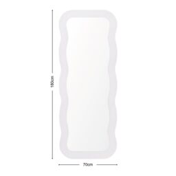 Home Garden Direct Paola Wavy Mirror Full Length 70x180cm in White - Size: 70x180 cm - thumbnail 7