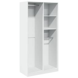 Berkfield Home Wardrobe White 100x50x200 cm Engineered Wood - Size: 100 x 50 x 200 cm - thumbnail 1