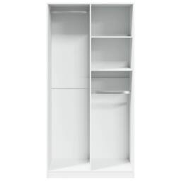 Berkfield Home Wardrobe White 100x50x200 cm Engineered Wood - Size: 100 x 50 x 200 cm - thumbnail 4