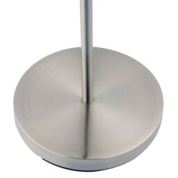 Happy Homewares Modern LED Uplighter Metal Floor Lamp with Memory Dimmer Button in Metallic Silver - thumbnail 5