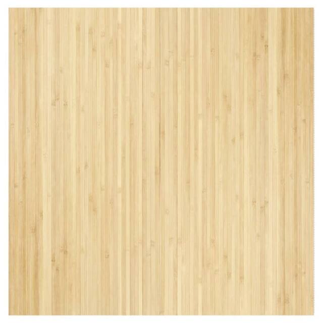 Berkfield Home Rug Square Light Nature 100x100 cm Bamboo in Beige - Size: Medium - image 1